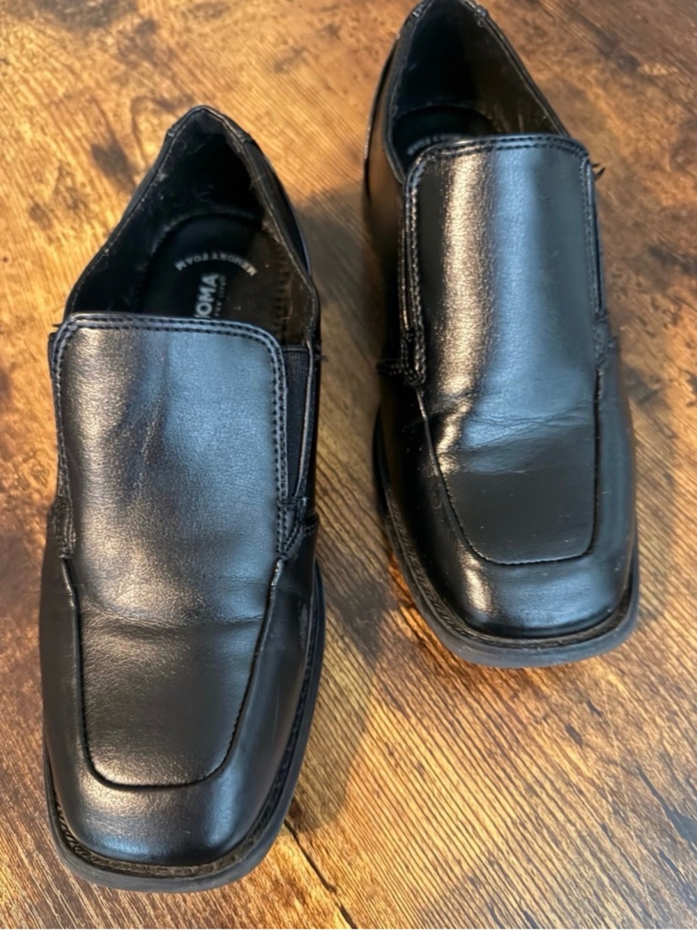 Black Leather Slip-On Boy’s Dress Loafers